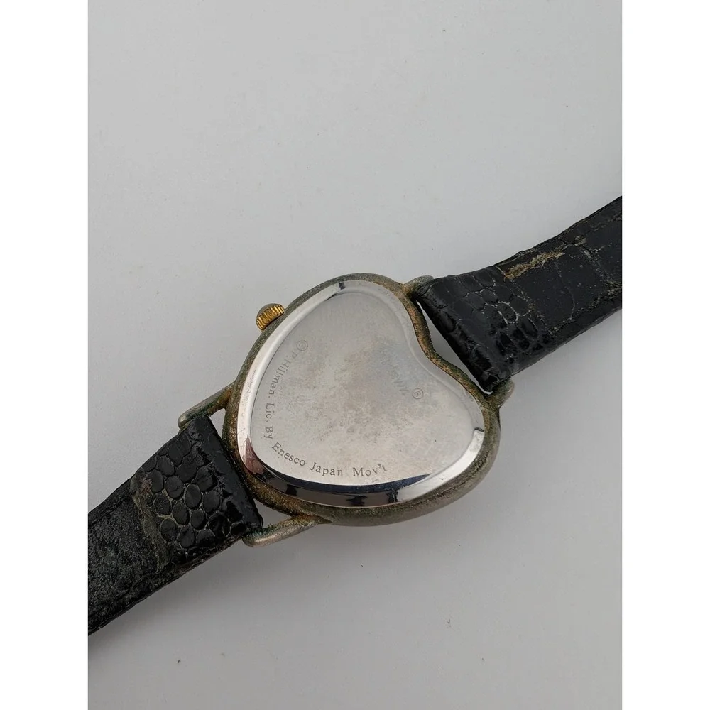 Valdawn‎ Enesco Cherished Teddies Heart Shaped Watch Leather Band- New Battery
